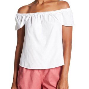 Madewell Flutter Off-the-Shoulder Blouse Size S